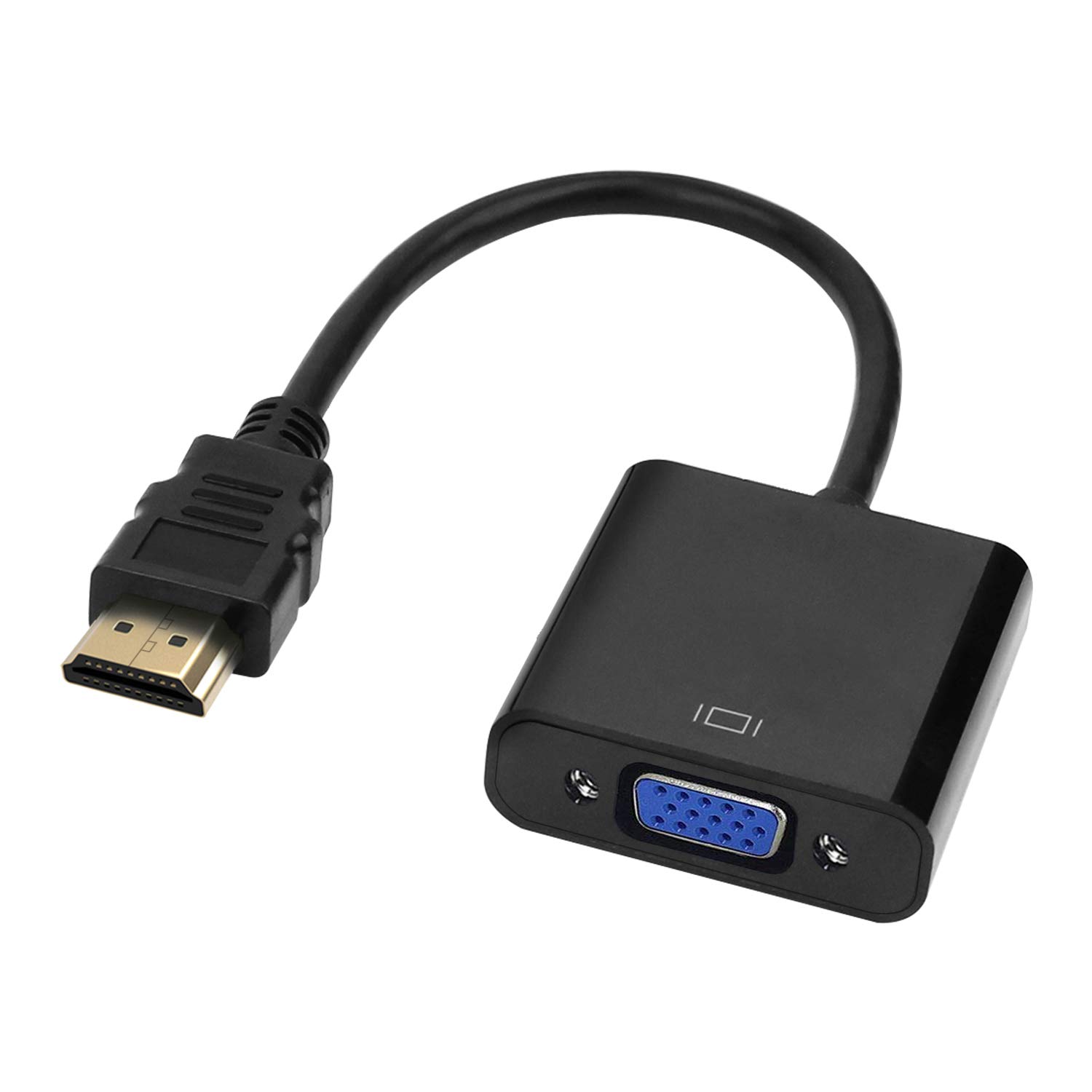 HDMI to VGA Adapter Cable 1080P for Projector, Computer, Laptop, TV