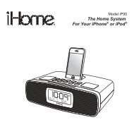 iHome iPL10 - Stereo Alarm Clock to Charge for iPhone / iPod Manual